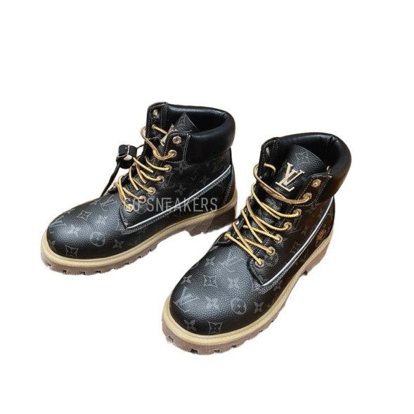 Унисекс ботинки Timberland х Louis Vuitton Vachetta Monogramme Black