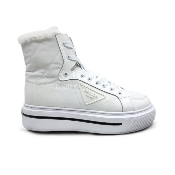 Унисекс зимние кроссовки Prada Macro Winter White