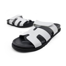 Hermes Flip-flops Leather White/Black