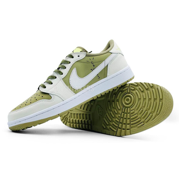 Мужские кроссовки Nike Air Jordan 1 Retro Low Golf Travis Scott Neutral Olive Man