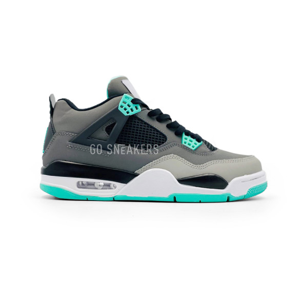 Унисекс кроссовки Nike Air Jordan 4 (IV) Grey Cement Green Glow