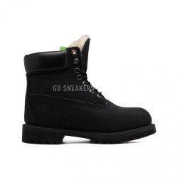 Мужские ботинки с мехом Timberland Black