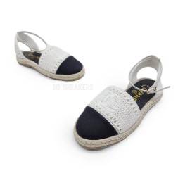 Chanel Flats Textile White