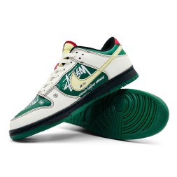 Nike SB Dunk Low Retro White Green Stussy
