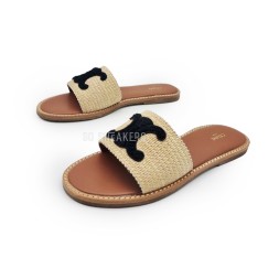 Celine Flip-flops Textile Beige