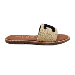 Celine Flip-flops Textile Beige