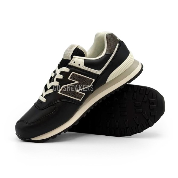 Мужские кроссовки New Balance Leather Black 574