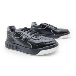 Valentino One Stud Leather Black