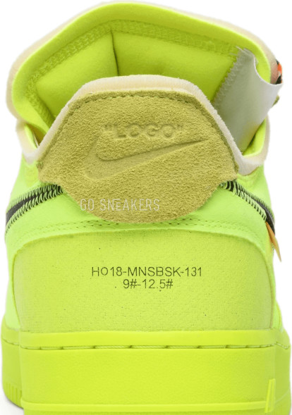 Унисекс кроссовки Nike Off-White x Air Force 1 Low &amp;#039;Volt&amp;#039;