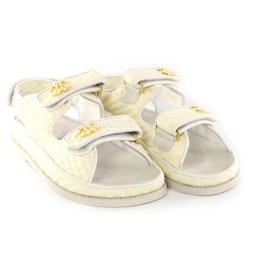 Chanel Sandals Jeans White