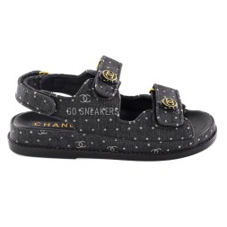Chanel Sandals Jeans Black