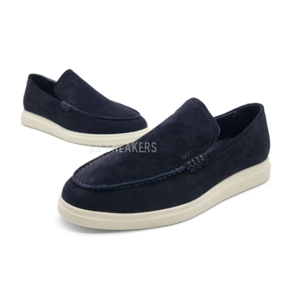 Мужские лоферы Hugo Boss Loafers Suede Black