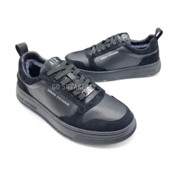 Armani Winter Leather Suede Black