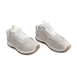 C'est Dior Suede Calfskin/Mesh White